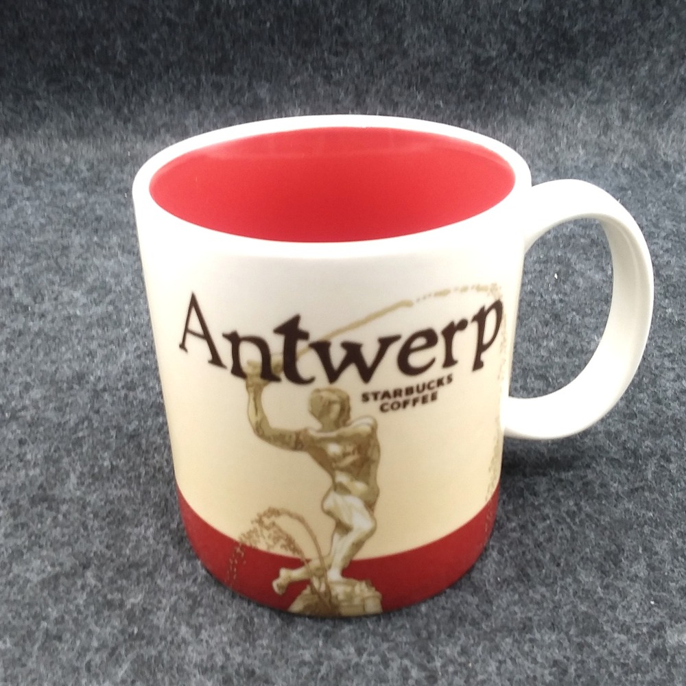 Starbucks Antwerp 2010 Global Icon Collector Series Coffee Mug Cup Belgium 16 oz